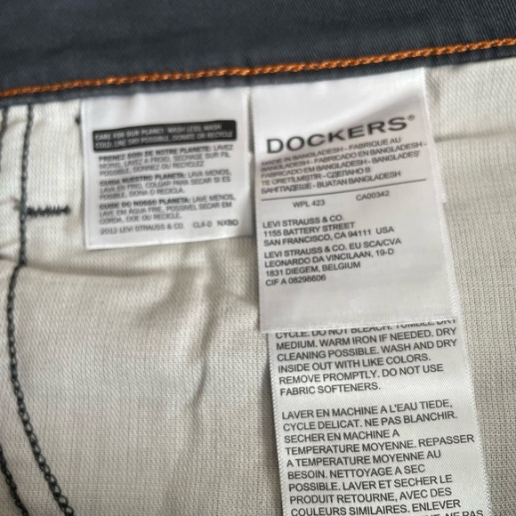 Levi’s Dockers Men’s Pants Gray 46x30 NWT Big & Tall Comfort Waistband Stretch - Picture 10 of 11